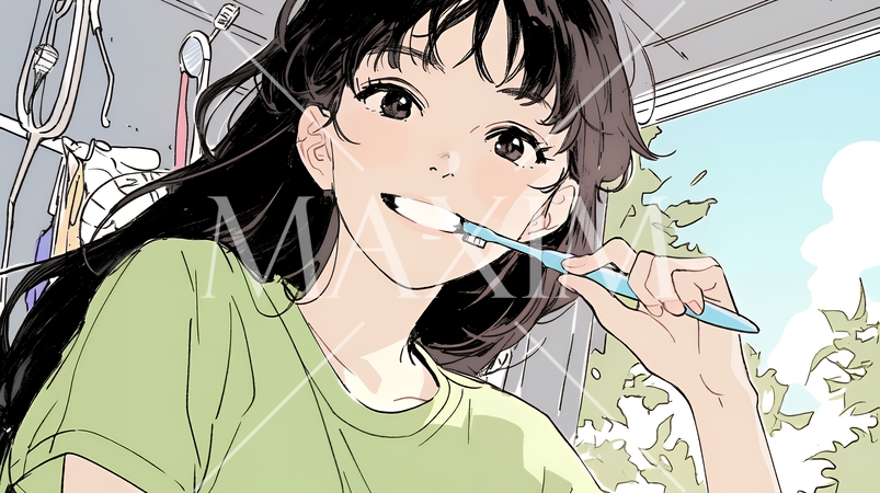 歯磨きは大事：歯磨きを習慣づけよう。虫歯予防週間用