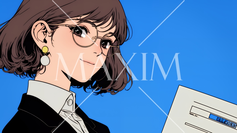 書類を確認するビジネスウーマン