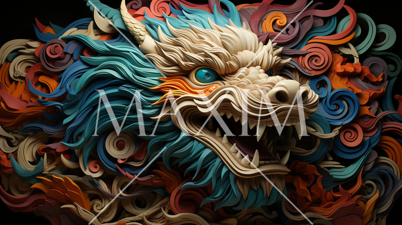 龍のキュービズム的な表現