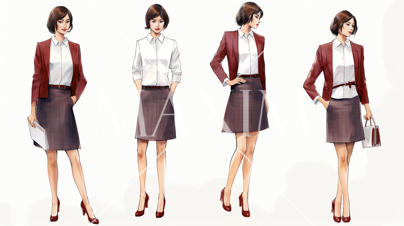 オフィスワークをしている時の女性営業課長