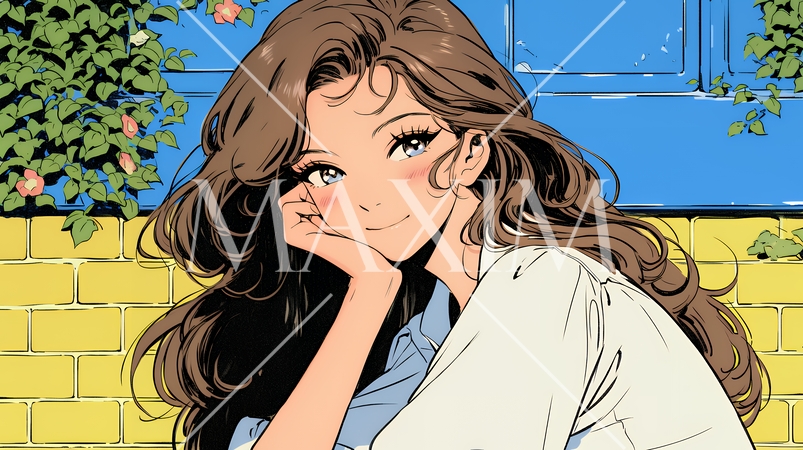 恥ずかしがって顔を赤らめている女性（異性を意識して？）