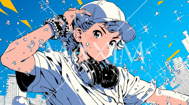 ブレークダンスを練習中の若い女性