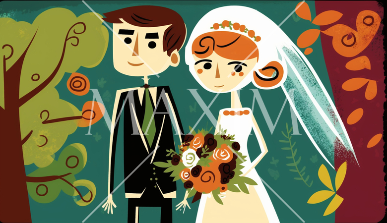 新郎新婦のツーショットポートレート