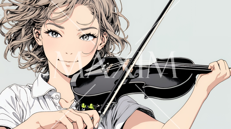 バイオリンを弾いている女性