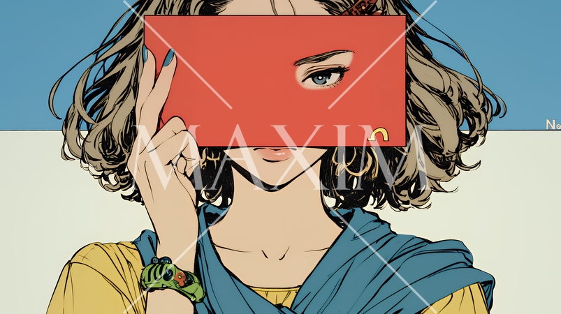 Noのレッドカードサインを出している女性