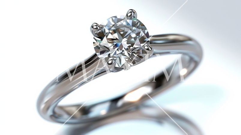ダイヤのエンゲージリング・プラチナ台（精緻cg）