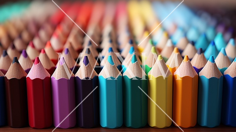 色鉛筆のパレードの背景：精緻CG