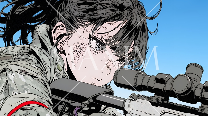 最前線で活躍している女性スナイパー（狙撃手）