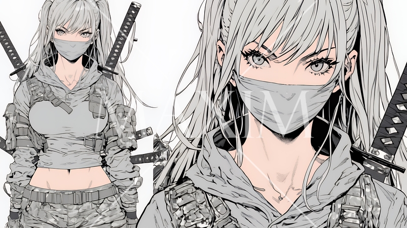 セクシーな女忍者（くノ一）