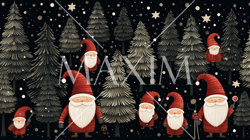 クリスマス関連の連続絵柄の背景図案