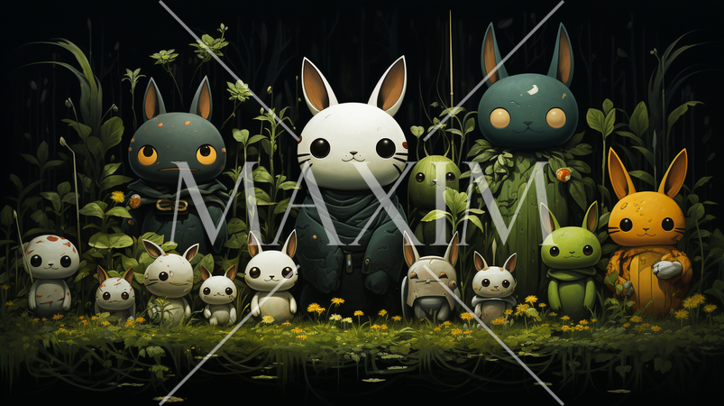 ハロウィンの夜の草むらや森に潜む魑魅魍魎達