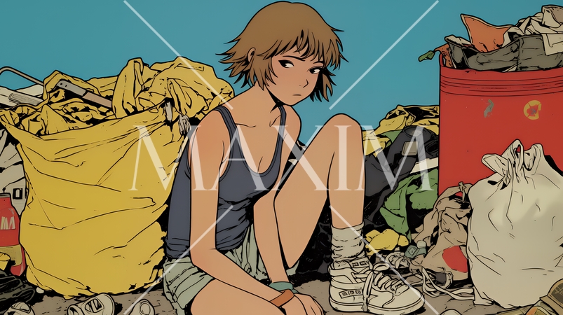 タンクトップを着た健康的な若い女性