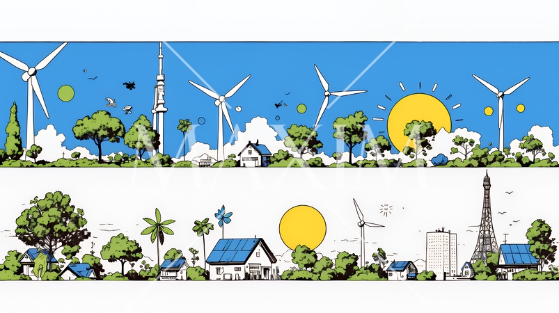 ESG経営とサステナビリティのビジネスコンセプト｜環境・社会・ガバナンスを表す企業向けイラスト