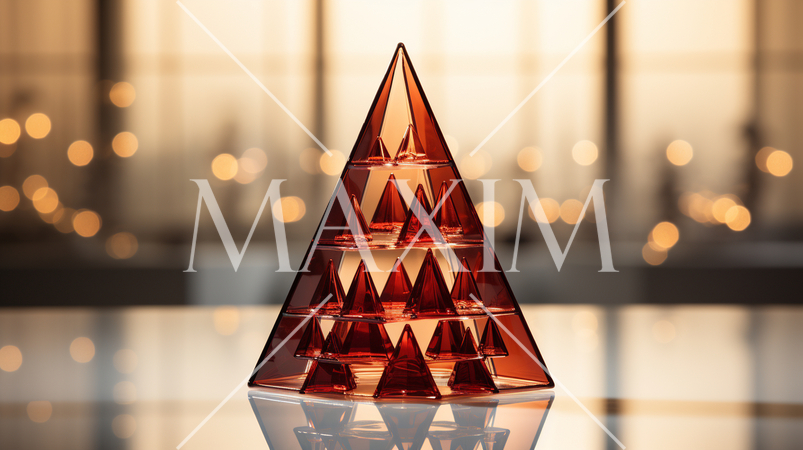 クリスマスツリー：ミニマルアート（Minimalism）的表現の背景画像