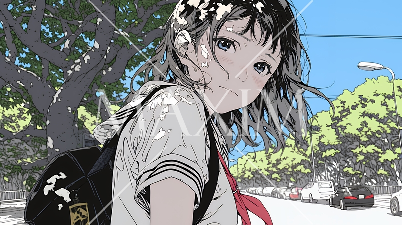 学校でイジメられ、気落ちしている女子高生