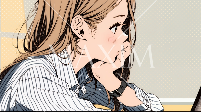 迷いに囚われ、決断できないビジネスウーマン