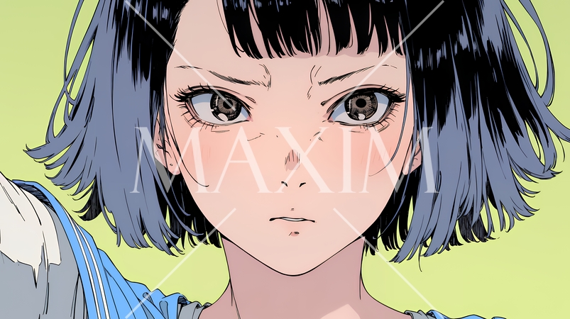 怯えた表情の若い女性