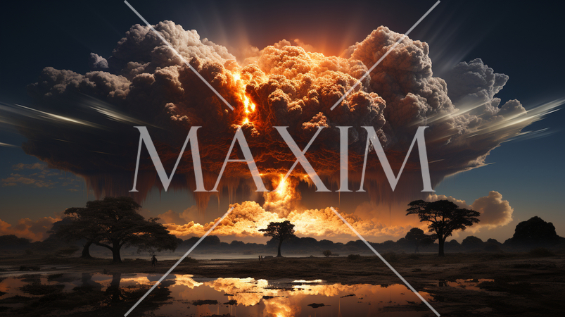 原爆のきのこ雲のイメージ：核廃絶を訴えるために