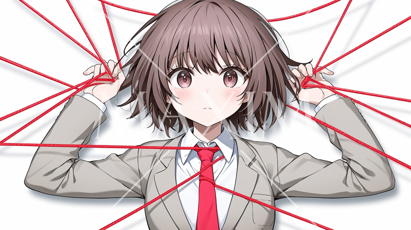 赤縄の契り（運命の赤い糸）：　若い頃は可能性のある赤い糸がいっぱい：でも当たりは一本だけだよ