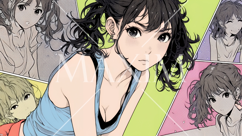 親しい女友達が決めポーズで写真撮影。