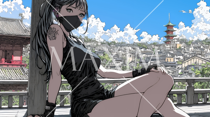 セクシーな女忍者（くノ一）