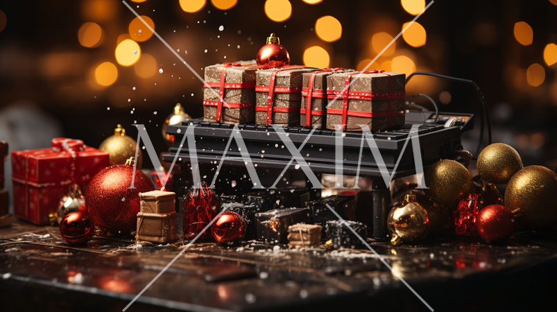 クリスマスセールのイメージに使える実写風イラスト