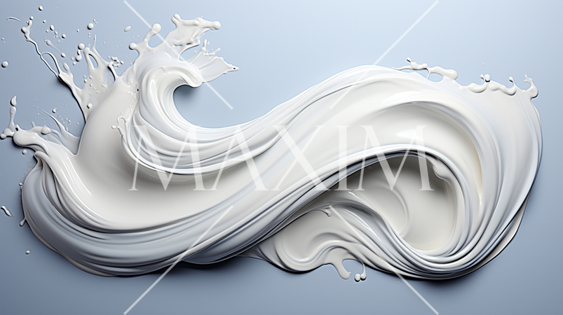 白い油絵の具を白い紙に盛り付けた背景画像：精緻CG