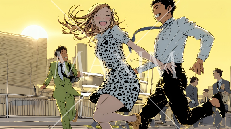 仕事の成功を心から喜んでいるビジネスパーソン