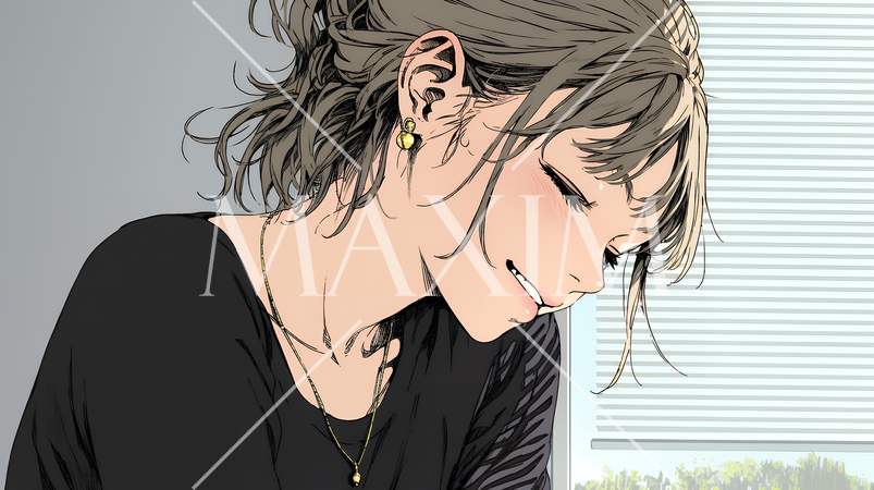 声をあげて大笑いする若い女性