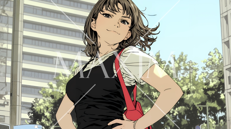 得意げな表情を浮かべている若い女性