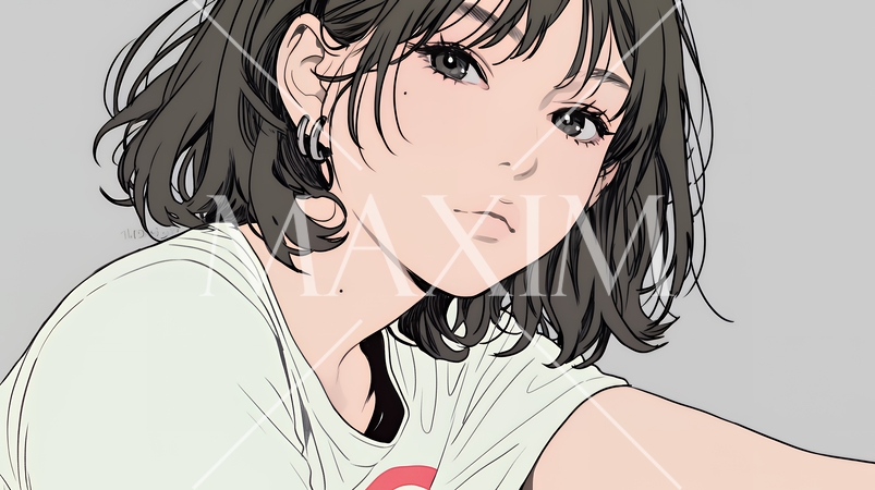 疑問や心配事、不快感、不満などを感じを感じて眉を潜めている若い女性