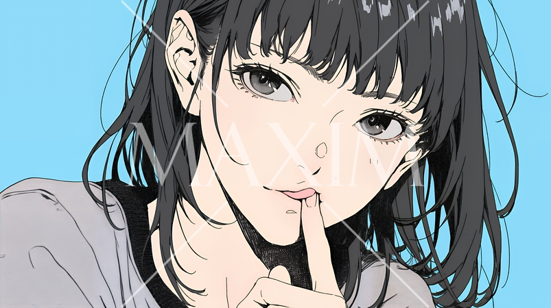 あっかんべー：舌を出して思いっきり相手を馬鹿にしている様子