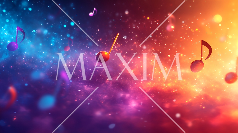 音符など音楽記号をテーマにした背景画像