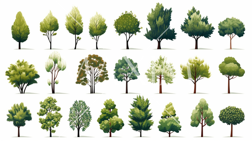 色々な木のアイコンのプリファレンスシート