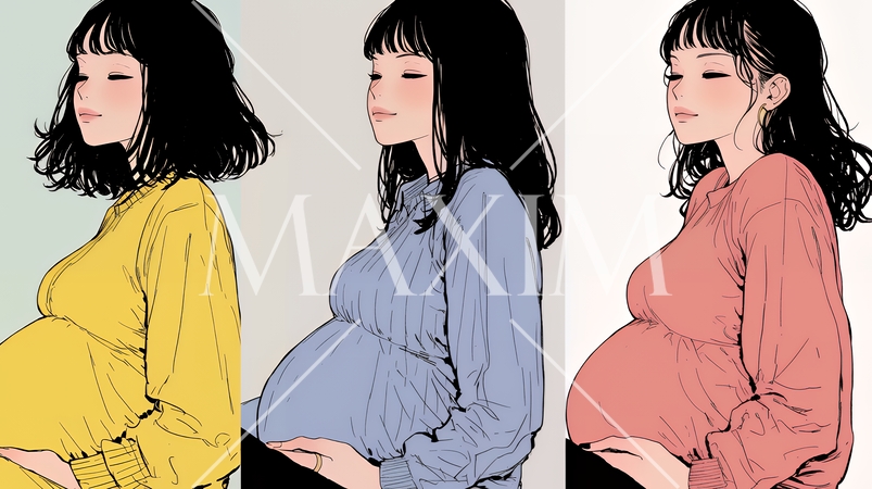 妊娠している若い女性