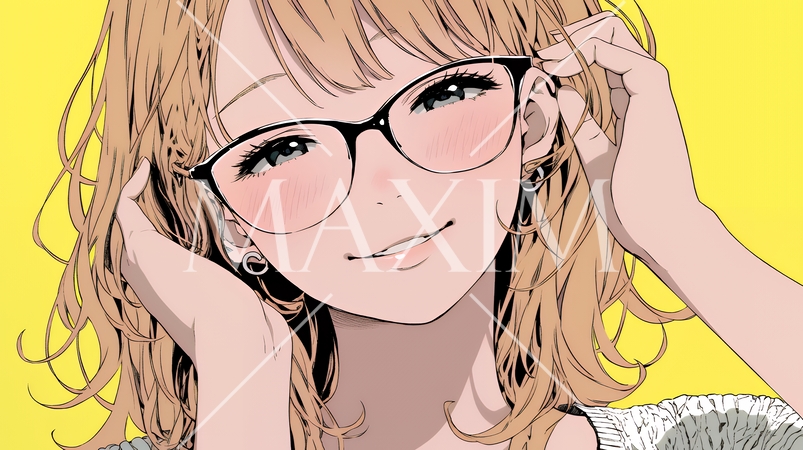 笑顔一杯の若い女性