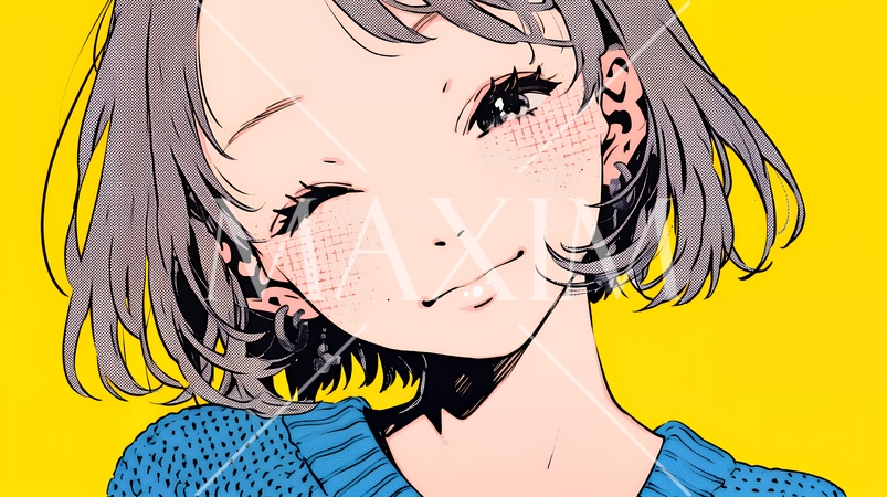 声をあげて大笑いする若い女性