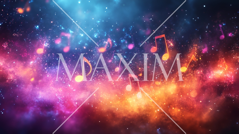 音符など音楽記号をテーマにした背景画像