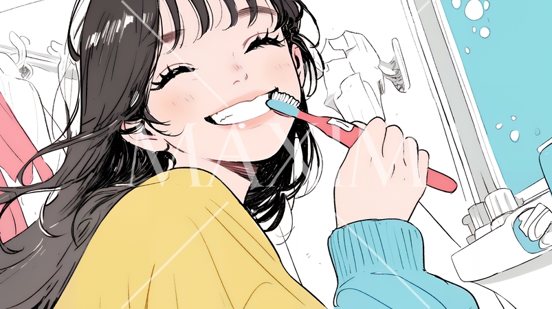 歯磨きは大事：歯磨きを習慣づけよう。虫歯予防週間用