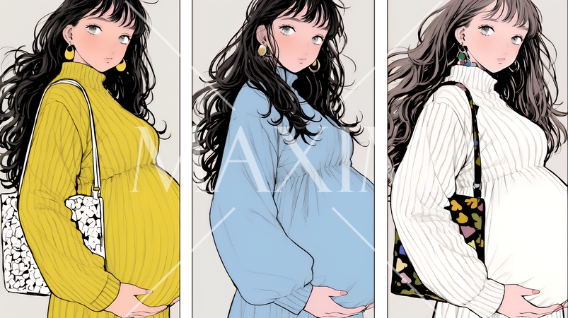 妊娠している若い女性