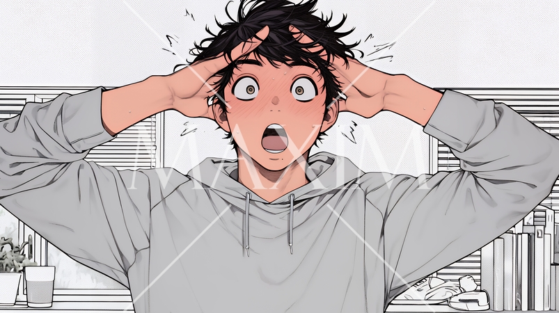 想定外のことを目にして驚いている様子