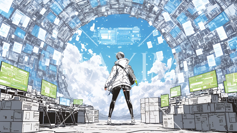 ビッグデータとAI：データ解析による洞察とデータセンターの役割のイメージ