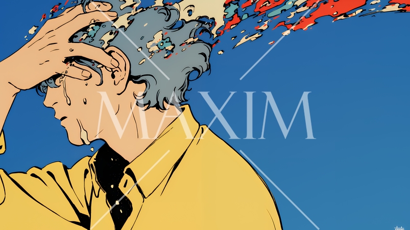 泣き崩れている男性