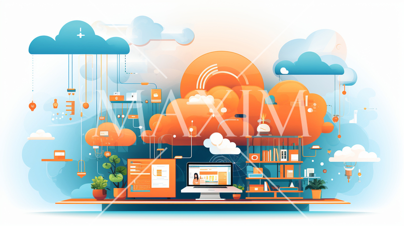 クラウドコンピューティング：クラウドベースのテクノロジーサービスの利用。