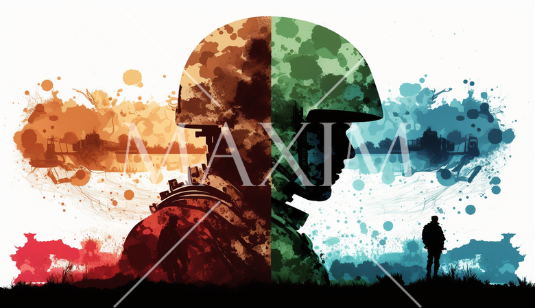 前線に赴く兵士のイメージ