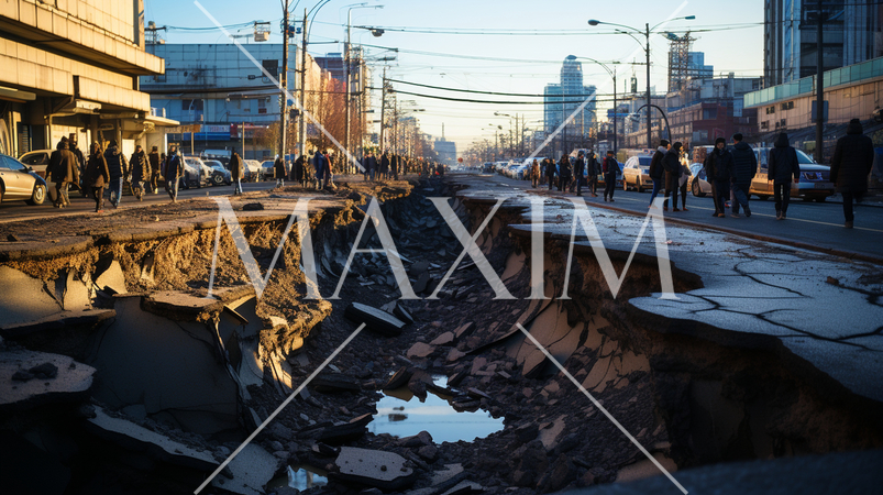 都市で起こった大規模な地盤陥没