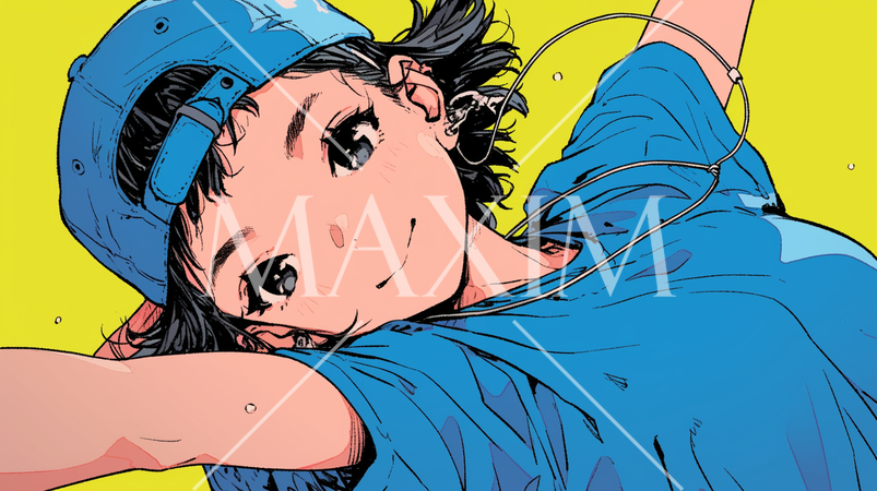 ブレークダンスを練習中の若い女性