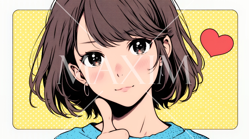 親指を立てて賛成の意思表示をしている若い女性