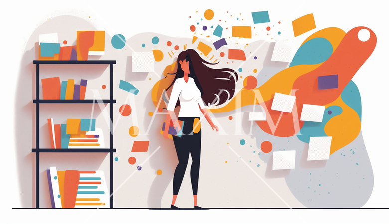 たくさんの仕事の予定を抱える女性