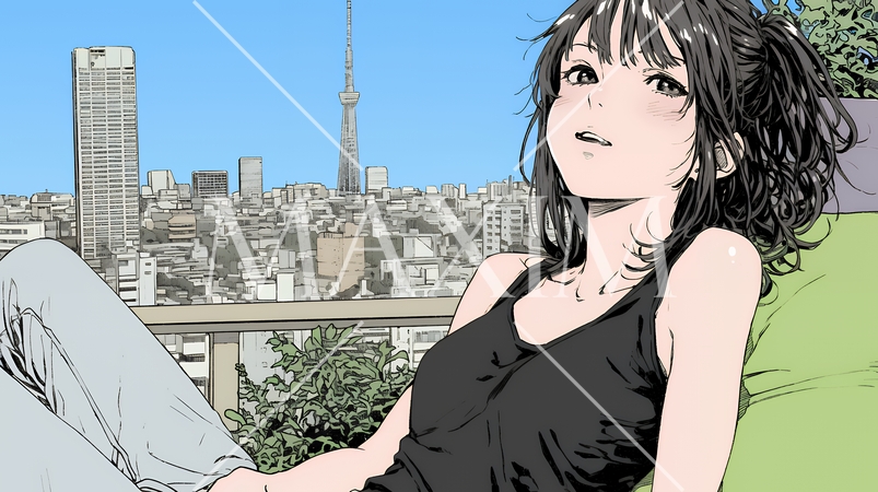 何も予定がない穏やかな休日を過ごしている若い女性